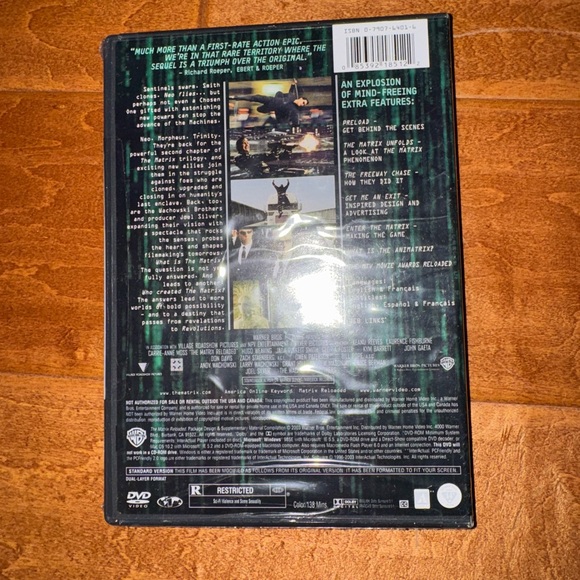 Matrix Reloaded Full-Screen Edition DVD - Picture 2 of 2